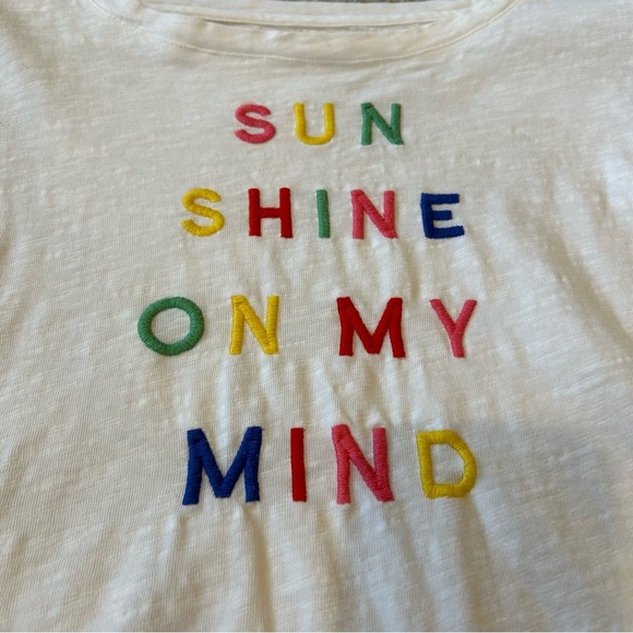 Talbots Sunshine On My Mind Embroidered Tee Shirt - Picture 5 of 5